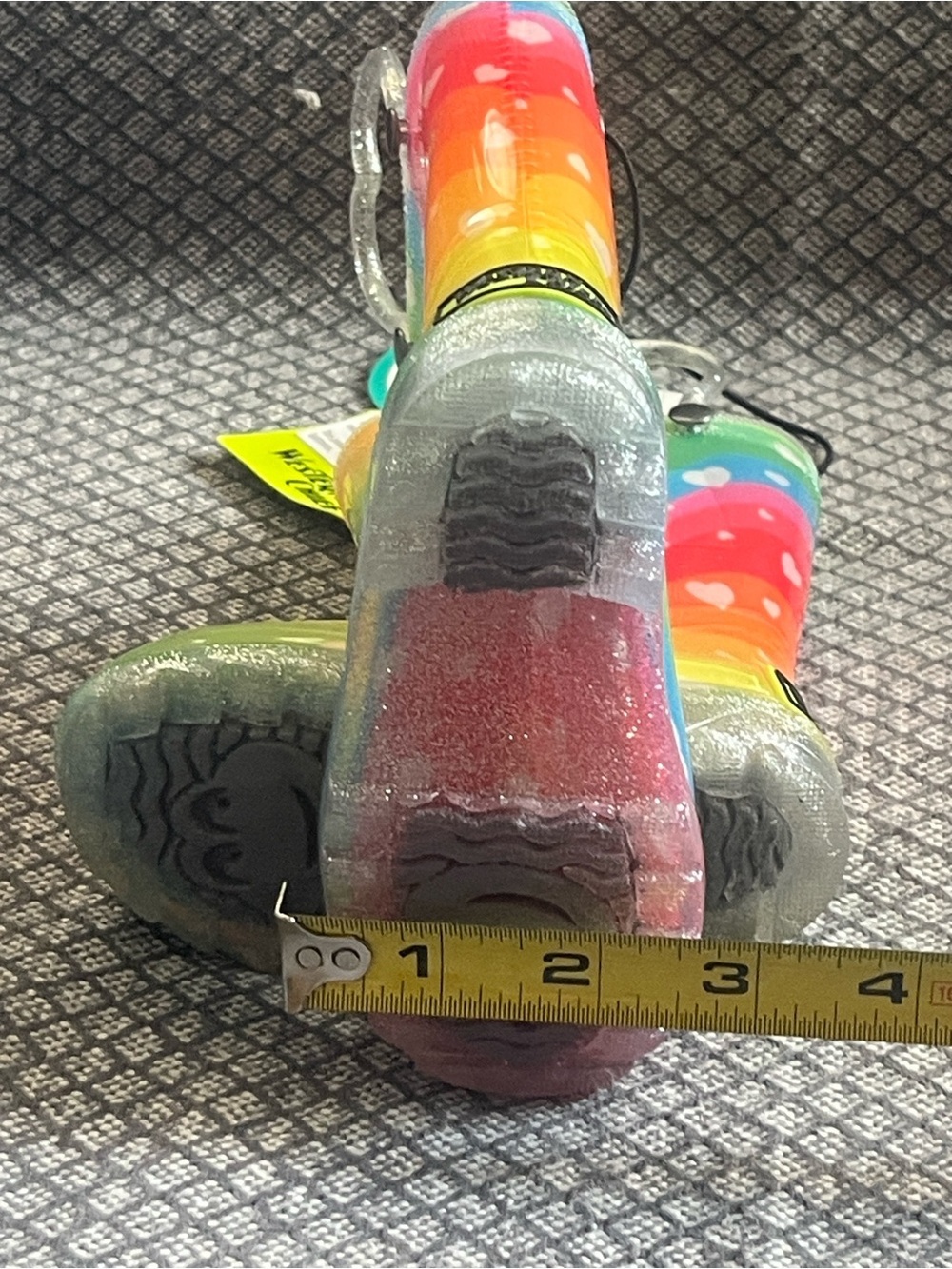 NWT Western Chief Girls Size 5 Rainbow Heart Light Up Rain Boots - Picture 11 of 13